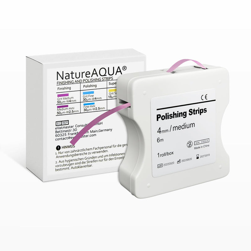 Tooth Sandpaper, Dental Polishing Strips, Size Medium - 50 Œºm Size Of Grains - 4 Mm Width - 6 M / Rolls/Box, Natureaqua Resin Tooth Polishing Interdental Sanding Tool (Pink) - NewNest Australia