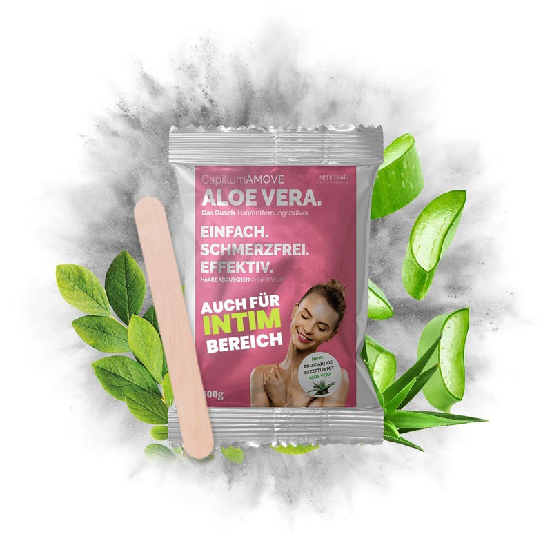 Capillum AMOVE Aloe Vera 500g hair removal cream intimate area woman - gentle hair removal powder women pain-free shower intimate hair removal cream women without additives with neutral smell 1x500g - NewNest Australia