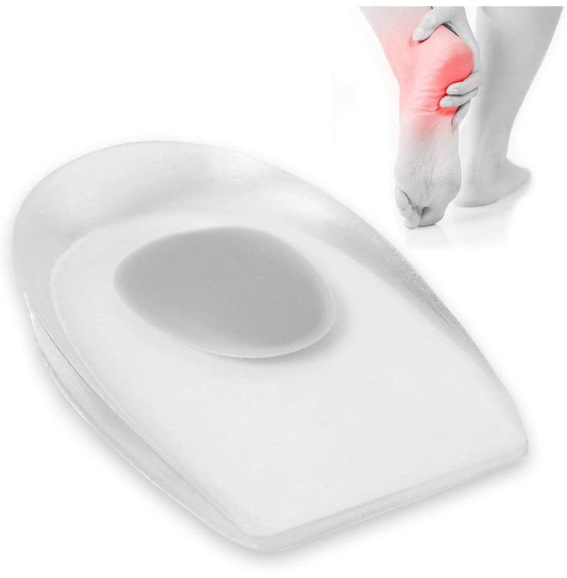 1 PAIR - FUCHSI gel heel cushion size. M | against heel spurs, Achilles pain, plantar fasciitis plantar fascia | Orthopedic silicone heel caps heel pads for relief | for shoe sizes 39-42 - NewNest Australia