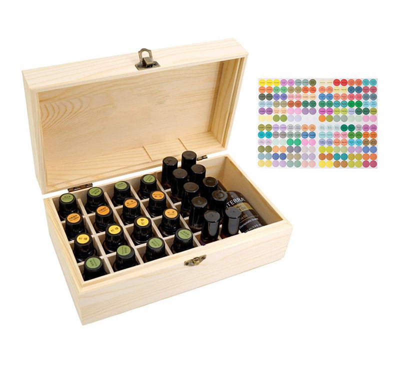 Beunyow 36 Holes Portable Wooden Aromatherapy Gift Box Essential Oils Bottles Box Storage Case Box - Suitable For Nail Polish, Fragrance Oils, Essential Oil, Stain And Lipstick - NewNest Australia
