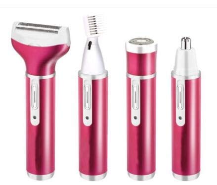 4 In 1 Electric Shaver For Women, Hair Remover Kit Painless Epilator Usb Rechargeable With 4 Removable Attachments For Bikini Trimmer/Nose Hair Trimmer/Eyebrow Shaper/Body Shaver - NewNest Australia