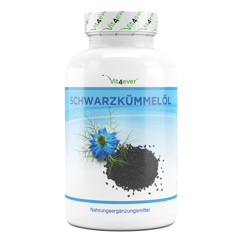 Vit4ever black cumin oil - 420 capsules - 1000 mg per daily serving - Egyptian, natural & cold pressed - laboratory tested - NewNest Australia