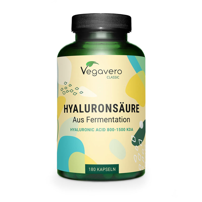 HYALURONIC ACID capsules Vegavero® | High dose - 600 mg | 180 capsules for 6 months | 800-1500 kDa high molecular weight | Without additives & vegan 180 pieces (pack of 1) - NewNest Australia