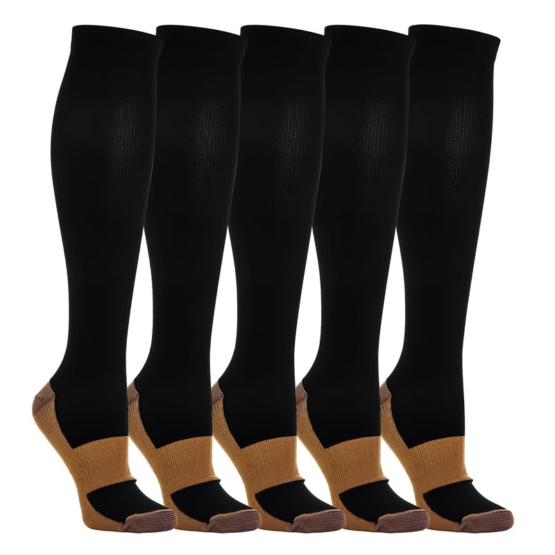 Weekend Peninsula 5 Pairs Of Compression Stockings, Knee Socks, Support Socks, Running Socks For Men And Women, Sports, Running, Flight, Travel, Pregnancy, Medical Compression Socks - NewNest Australia