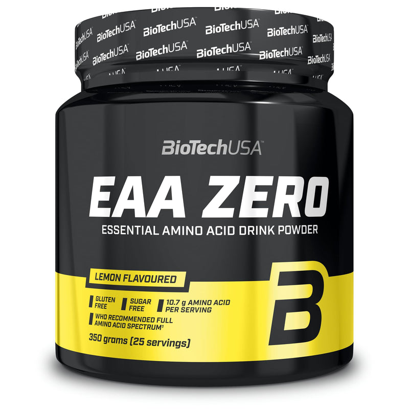 BioTechUSA EAA Zero - Essential Amino Acid Power | 7160mg EAA/serving | WHO recommended ratio | Sugar-free, gluten-free, 350 g, lemon 350 g (pack of 1) - NewNest Australia