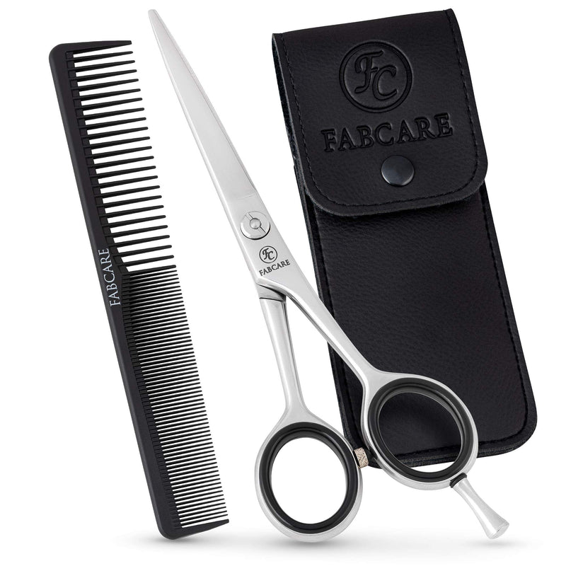 Fabcare Professional Hair Scissors With Comb And Case - Hair Cutting Scissors With Micro-Serration & Precision Screw - 5.5 Inches - Extra Sharp Hairdressing Scissors Made Of High-Strength Knife Steel - With Bonus Ebook - NewNest Australia