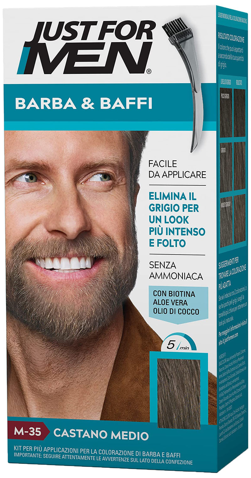 Just for Men Mustache & Beard, M35, medium brown, beard dye 28 g, 1 piece - NewNest Australia