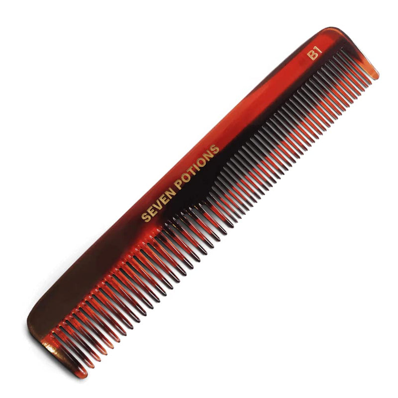 Seven Potions Men's Beard Comb with Fine and Coarse Teeth for Beard, Mustache and Hair (14.5 cm) Beard Comb B1 - NewNest Australia