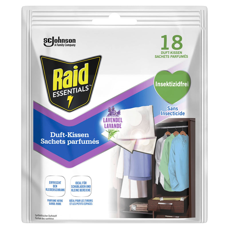 Raid Lavender Scented Pillows, Pack of 18 - NewNest Australia