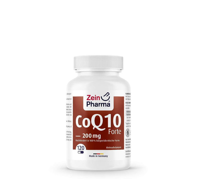 Zeinpharma Coenzyme Q10 Forte 200 Mg Capsules - 120 Vegan Capsules With Ubiquinone Coenzyme Q10 High Dosage, 100% Pure, Dietary Supplement Energy, 4 Month Supply, Laboratory Tested - NewNest Australia