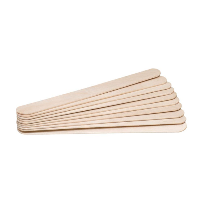 Birch wood spatula 1.8 cm x 15 cm | 100 pieces | Tongue depressor for examinations or application of wax - splinter-free with round, cleanly cut edges | Also ideal for practices, craft work and much more - NewNest Australia