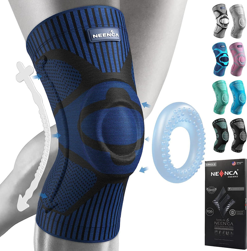 Neenca Knee Support, Compressed Knee Support With Patella Gel Pads & Spring Side Stabilizers, Medical Knee Pads For Running, Meniscus Tear, Arthritis, Joint Pain Relief, Acl, Recovery - NewNest Australia