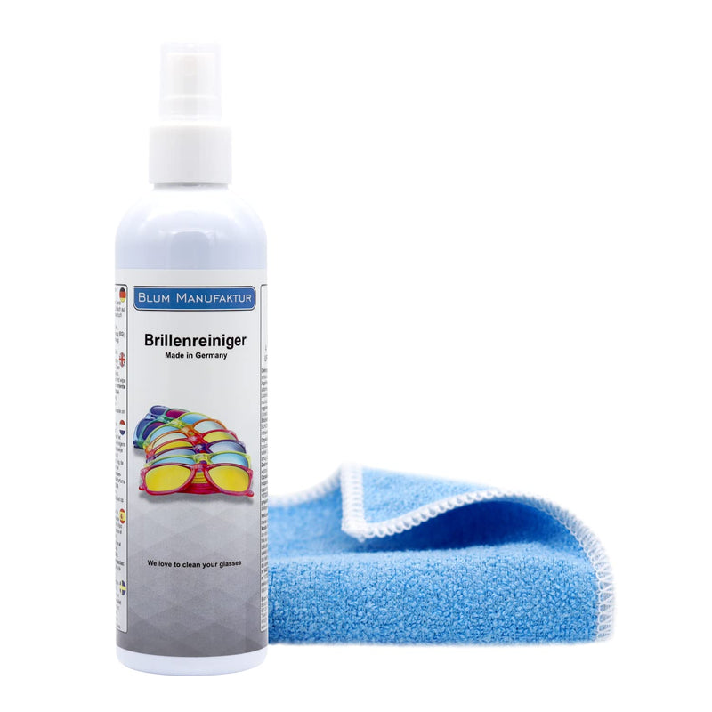 Blum Manufaktur - 250ml glasses cleaner + microfiber cloth 30 x 30 cm - glasses spray glasses cleaning - high-quality cleaning spray for quick and thorough cleaning. 250ml - NewNest Australia