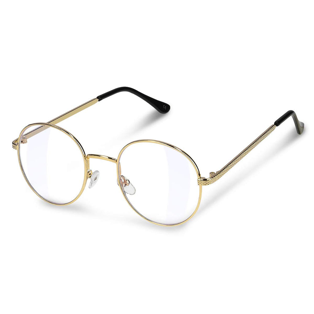 Navaris retro glasses without prescription - women and men vintage 50s nerd glasses - nerd glasses without prescription - metal bracket frame - NewNest Australia