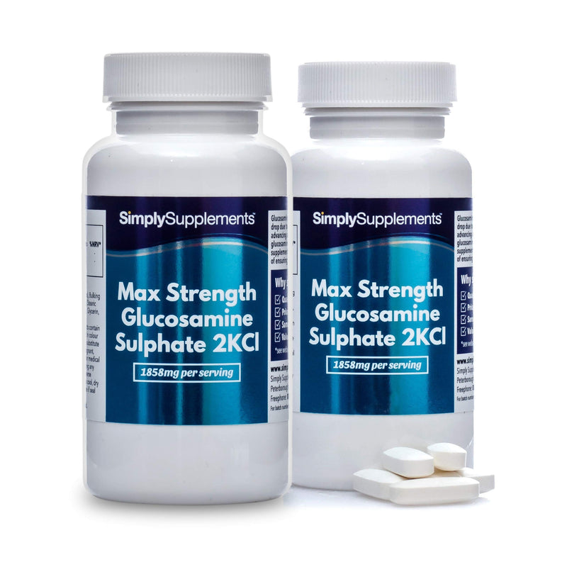 Max Strength Glucosamine Sulfate 2KCI - Maximum Strength - 360 Tablets - 6 Month Supply - SimplySupplements - NewNest Australia