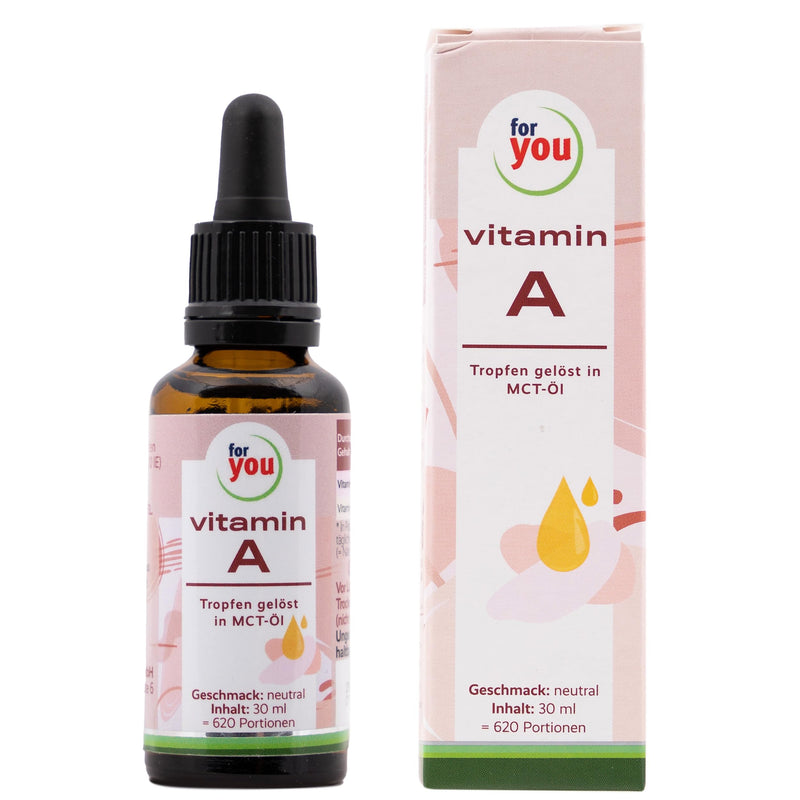 vitamin A liquid | Highly dosed drops dissolved in high-quality MCT oil from coconut I 30 ml Vitamin A drops vegan 620 servings I daily dose 5 Vit A drops 2000 IU | Eye vitamin, skin aging - NewNest Australia