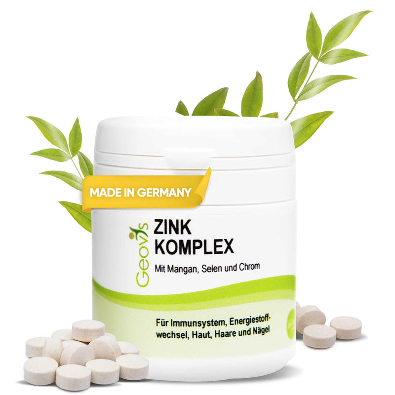 Geovis Zinc Complex ‚ High Dose ‚ 90 Tablets With 10 Mg Zinc + Manganese, Selenium And Chromium ‚ Minerals And Trace Elements ‚ Metabolism And Immune System ‚ Vegan ‚ Dietary Supplement - NewNest Australia