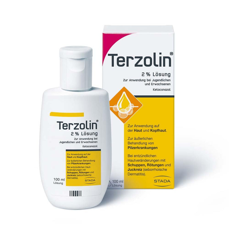 Terzolin medical dandruff treatment - 2% solution for use in young people and adults - 1 x 100 ml 100 ml (pack of 1) - NewNest Australia