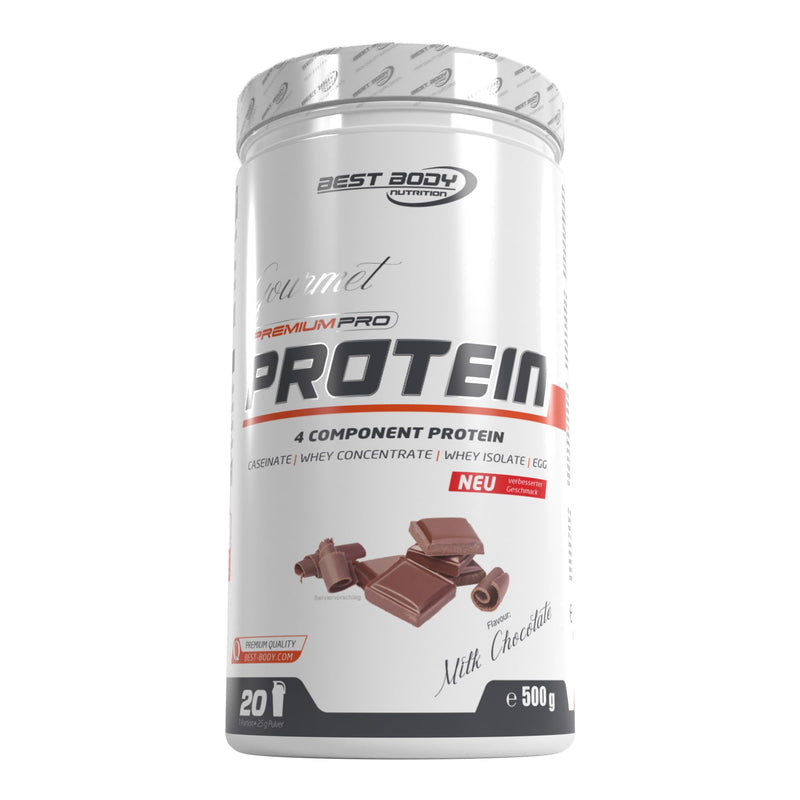 Best Body Nutrition Gourmet Premium Pro Protein, Milk Chocolate, 4 Component Protein Shake: Caseinate, Whey Concentrate, Whey Isolate, Egg Protein, 500 G (Pack Of 1) - NewNest Australia