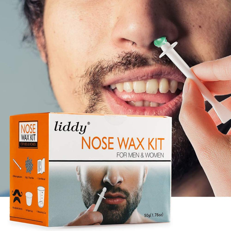 Nose Wax, Nose Wax, Nose Hair Wax, Nose Wax Set For Men And Women, Quick Safe And Painless, 50G Wax, 20 X Applicators, 8 X Mustache Protection, 10 X Disposable Paper Cups - NewNest Australia
