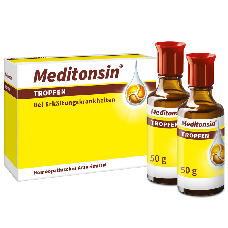 Meditonsin drops 2 x 50 g for the first signs of a cold - cough & runny nose - natural medicine - suitable for the whole family 50 g (pack of 2) - NewNest Australia