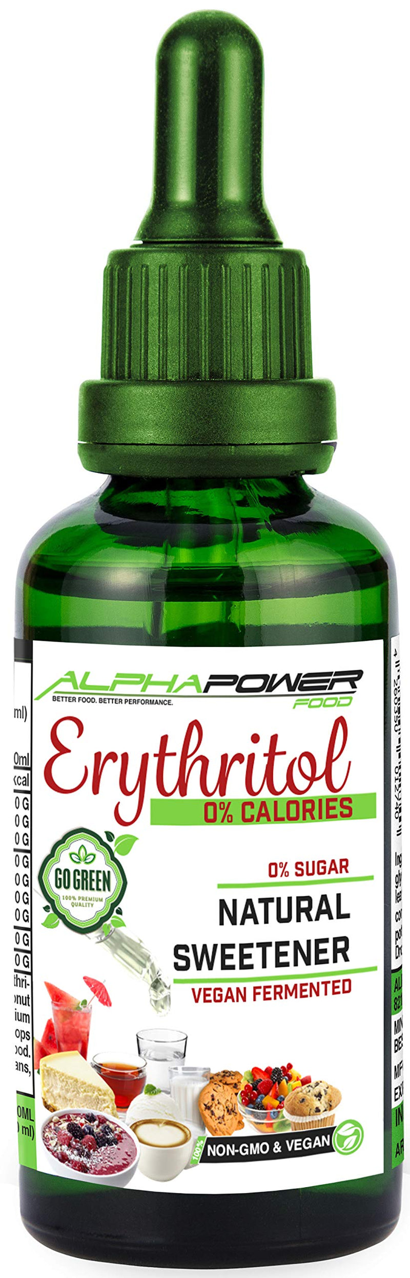 Alphapower Food | Original Erythritol | Low-Calorie Sugar Substitute Made From Erythritol | Sugar Substitute For Cooking And Baking | Vegan And Gmo-Free (1X100Ml) - NewNest Australia