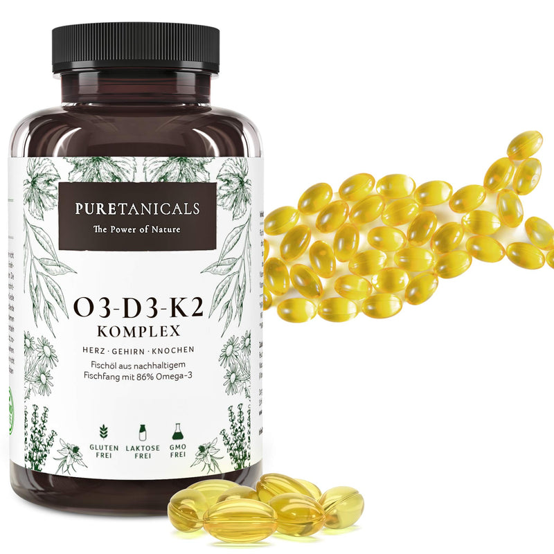 Omega 3 + Vitamin D3, K2 Mk7 All-Trans Micro Encapsulated - Premium Essentials O3-D3-K2 High Dose Fish Oil With Essential Epa & Dha Fatty Acids Fish Oil Omega3 Fish Oil Drops 240 Capsules - NewNest Australia