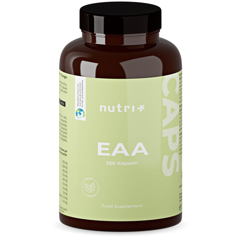 Nutri+ EAA Capsule - 9 Aminoacidi Essenziali Complesso 720 pz Nutri+ EAA Capsule - 9 Aminoacidi Essenziali Complesso 720 pz