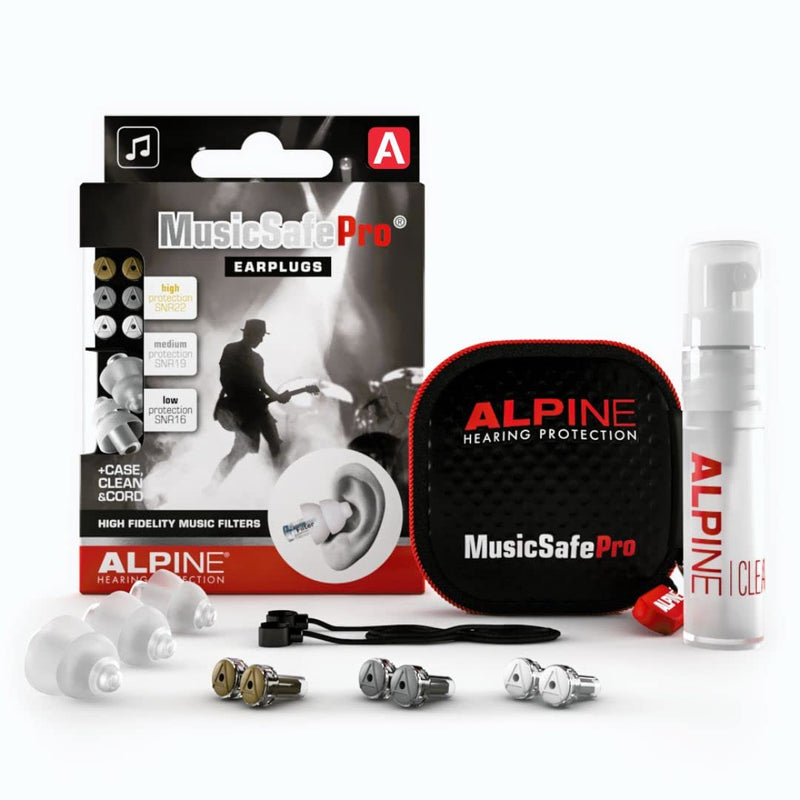 Alpine Musicsafe Pro Hearing Protection Ear Plugs for Musicians Enhance Your Music Experience Without Risking Hearing Damage Three Replaceable Filter Levels Hypoallergenic Reusable Transparent Pro Transparent - NewNest Australia
