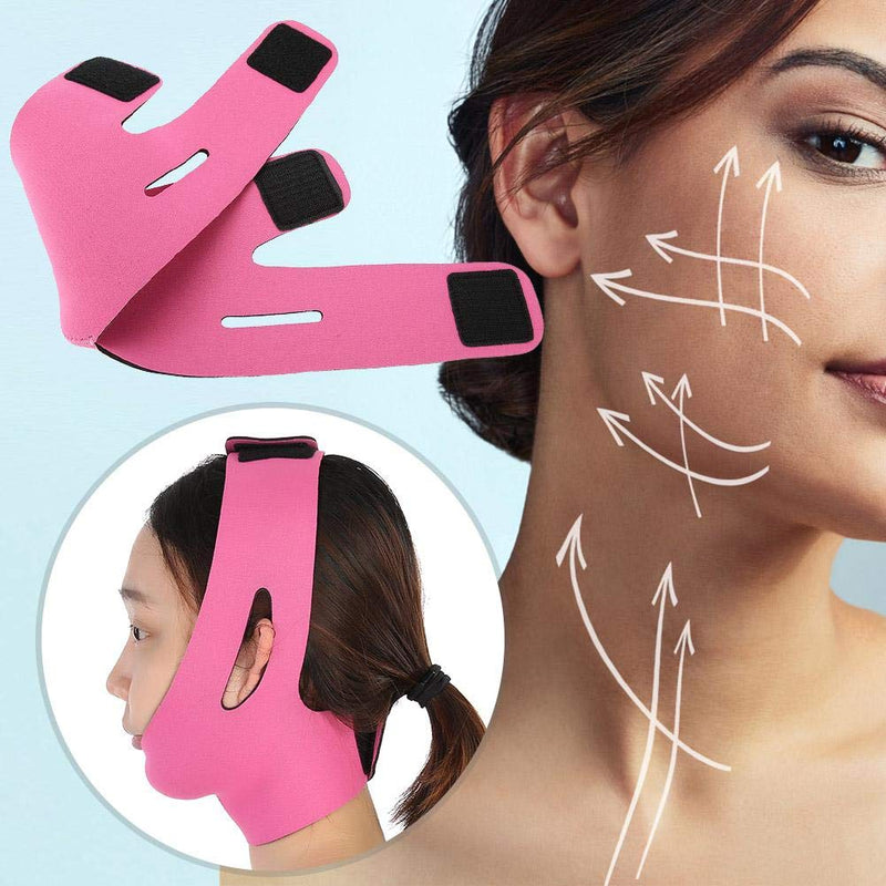 V-Line Mask, Face Lifting Mask, Face Masks, Reusable Facial Slimming Strap, Painless Face Lifting Bandage For Women, Skin Lifting, Firming Anti-Ageing (Rose) - NewNest Australia