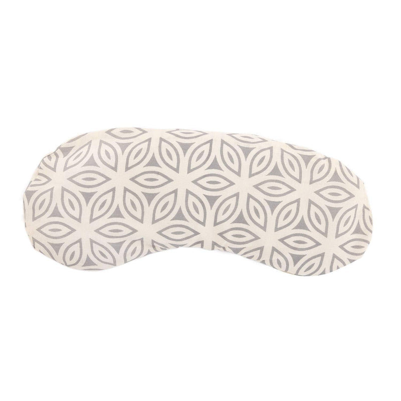 Bodhi Soft Cotton Eye Pillow | Filling made from organic linseed & organic lavender | Vegan | Eye mask for yoga, relaxation & meditation | Available in several designs Lotus, natural gray - NewNest Australia