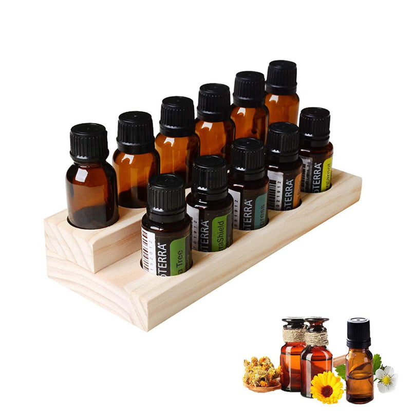 Songlela Essential Oil Display Stand, 11 Holes Aromatherapy Oils Wooden Carry Rack Holder Organizer Multifunctional Gift For Nail Polish, Fragrance Oils, Essential Oils, Stain And Lipstick #2 - NewNest Australia