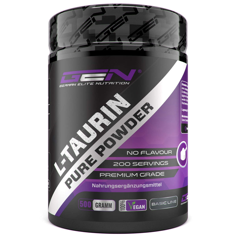 Taurine powder - 500 g - Optimal solubility - Vegan - Pure & without additives - Laboratory-tested premium quality - L-taurine amino acid - German Elite Nutrition - NewNest Australia