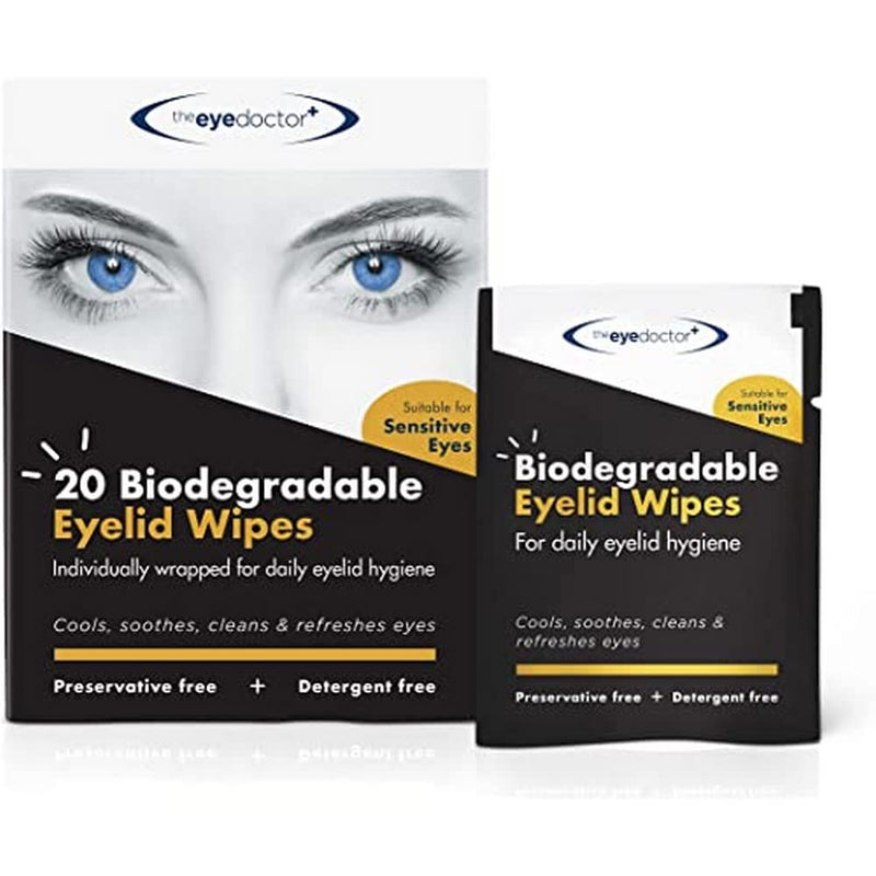 The Eye Doctor Eyelid Wipes - 40 X Disposable Eyelid Wipes - Suitable For Sensitive Eyes, Dry Eyes, Blepharitis And Mgd - Eyelid Wipes Without Detergents Or Preservatives - NewNest Australia
