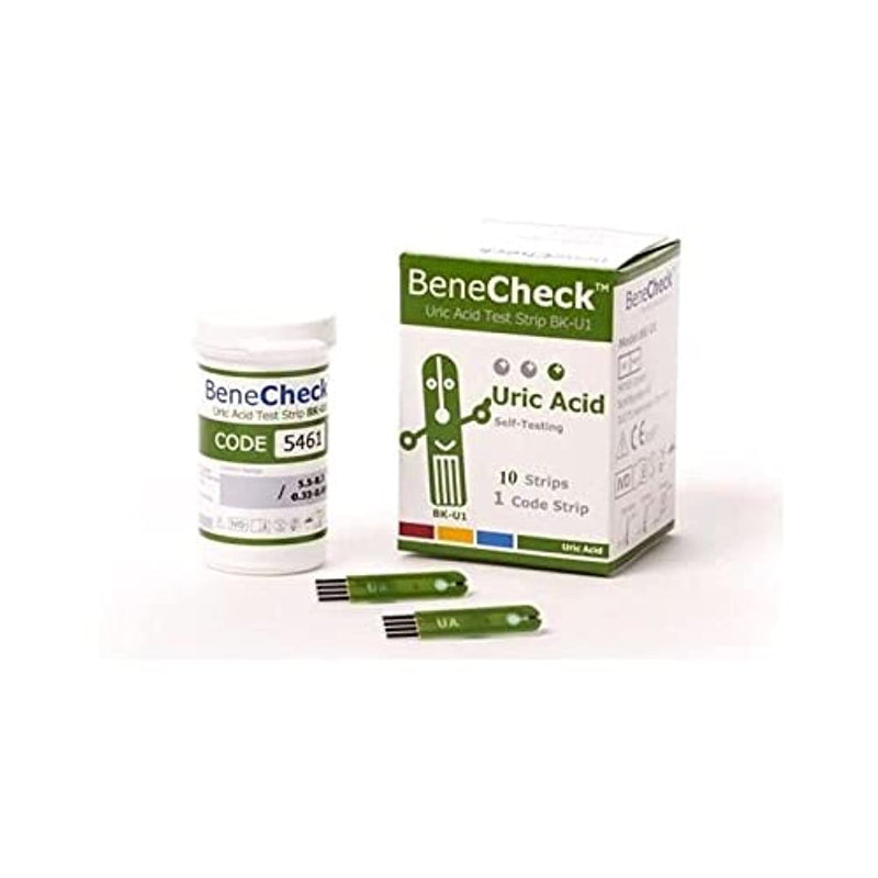 BeneCheck uric acid test strips BK-U1-25 pieces per pack - For use with the BeneCheck uric acid measuring system - NewNest Australia