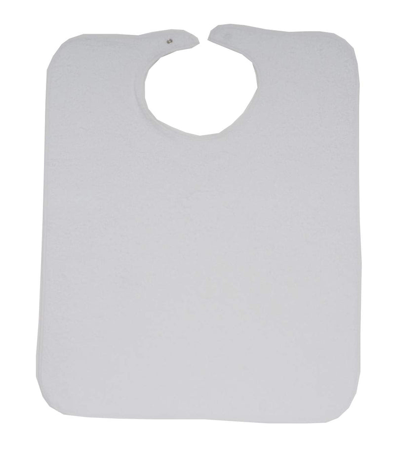 Ti Tin Pack Of 3 Adult Bibs, 50 X 60 Cm, Terry Cloth Bib With Waterproof Plastic Lining And Velcro Fastener, Material: 73% Cotton, 27% Polyester, Color: White, Without Plastic - NewNest Australia