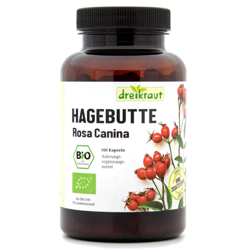 dreikraut organic rosehip capsules | 160 pieces | without additives | Joint capsules | 500mg | German manufacturing - NewNest Australia