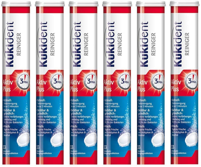 Kukident denture cleaner Active Plus - 6x33 tabs for third parties - NewNest Australia