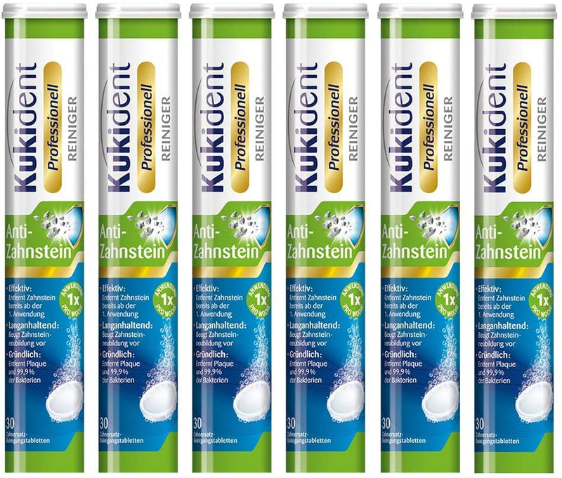 Kukident Professional Anti-Tartar - 6x30 denture cleaning tablets for third parties - NewNest Australia