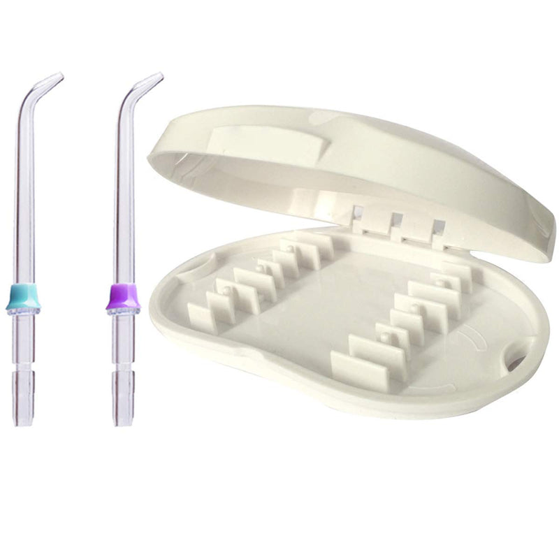 WuYan Dustproof Nozzle Box for Waterpik + 2 Oral Hygiene Standard Tips Fits WP-100 WP-450 WP-250 WP-300 WP-660 WP-900 - NewNest Australia