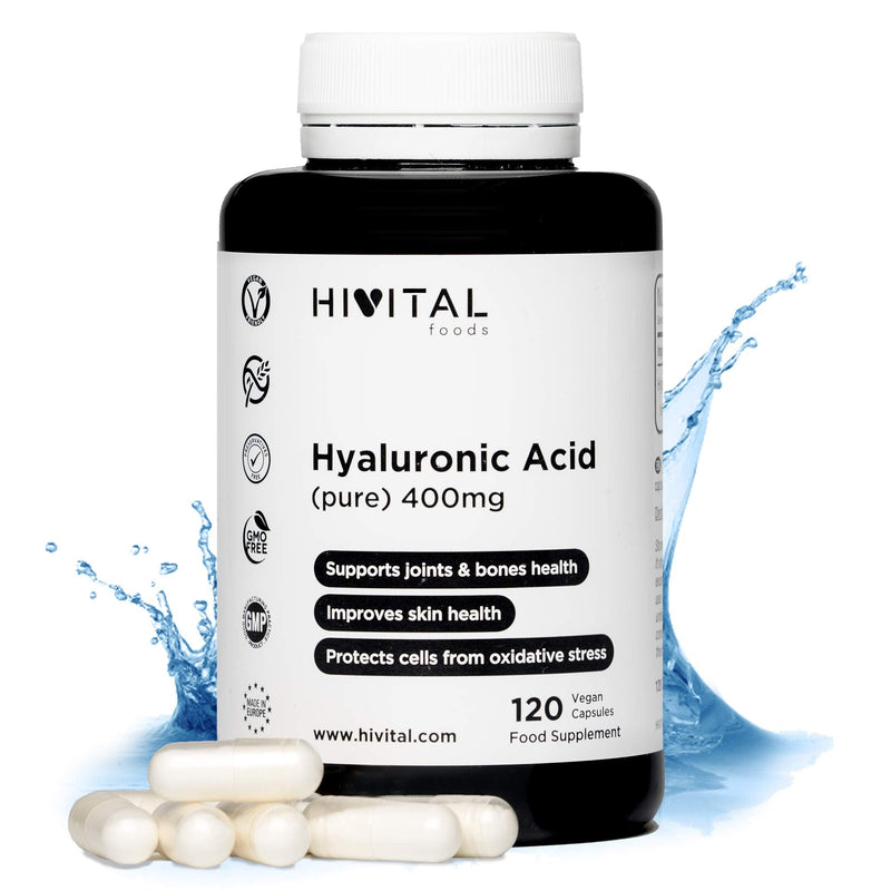Hyaluronic Acid Capsules 400 Mg, 120 Vegan Capsules (Supply For 4 Months), High Dose, Concentration And Bioavailability That Keeps Cartilage, Joints, Bones And Skin Healthy. - NewNest Australia