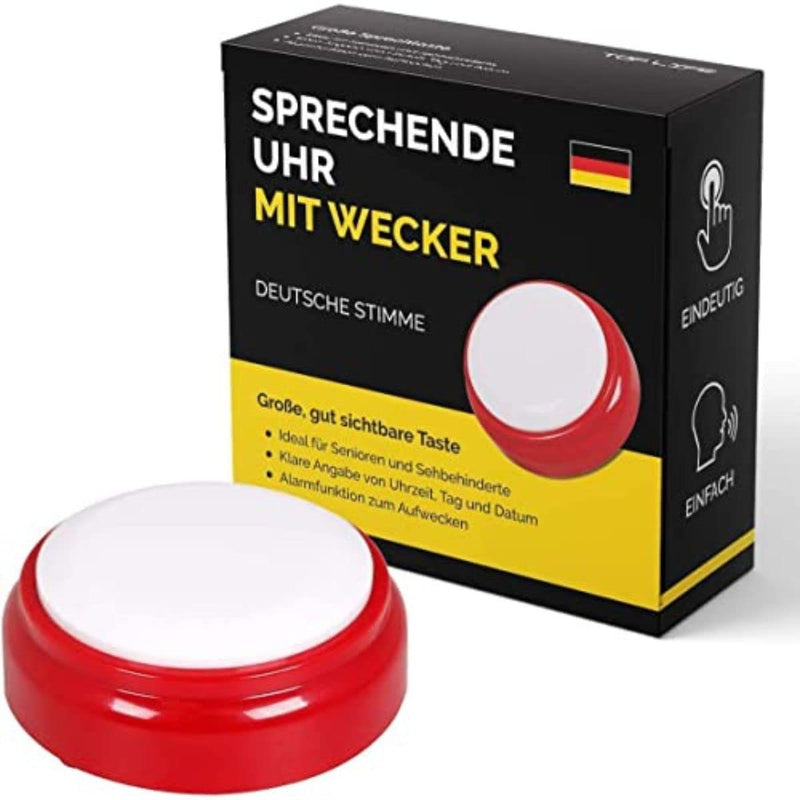 Top Life Talking Clock With German Voice For Seniors, Visually Impaired, Blind Or People With Alzheimer'S Disease - Gift Idea For Grandparents, Father, Mother - Elderly Alarm Clock - NewNest Australia