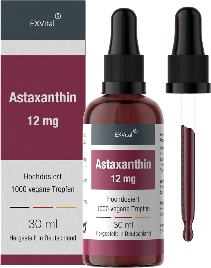 Astaxanthin liquid || 2mg per 5 drops || natural source from Haematococcus pluvialis || without additives || vegan || SinoPlaSan - NewNest Australia