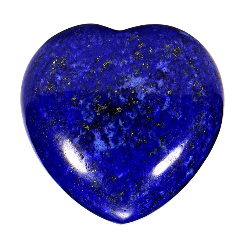 Morella Gemstone Lapis Lazuli Heart Lucky Charm Stone Heart to Take With You 3 cm in Lapis Velvet Bag - NewNest Australia