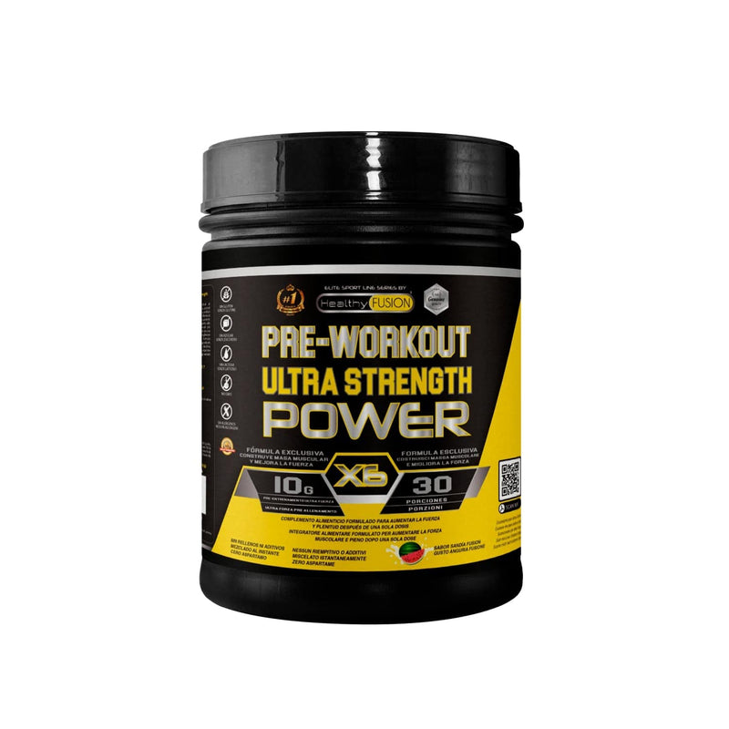 Healthy Fusion Ultra Pre-Workout | Powerful Pre-Workout with Beta-Alanine + L-Arginine AAKG + Creatine + Caffeine + Taurine | Watermelon Flavor | 300g - NewNest Australia