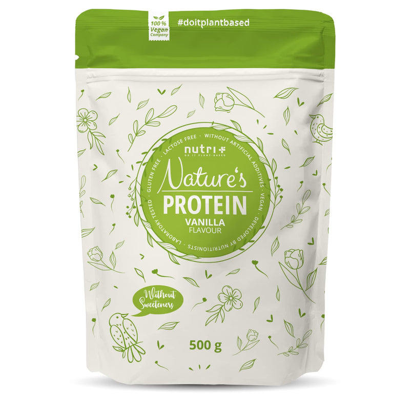 Natures Protein Vanilla 500G Natural Protein Powder Without Sweeteners Lactose Sugar Milk 83 1 Protein Vegetable Protein Powder Shake Vegan Gluten Free 500 G Pack of 1 - NewNest Australia