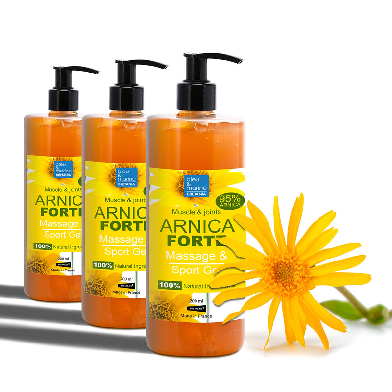 Arnica Extra Strong Muscle And Joint Massage Gel Soothing Anti-Stretch Strips Sport Relief Gel For Athletes Tired Legs Varices Economy Pack 3 X 200 Ml - 600 Ml - NewNest Australia