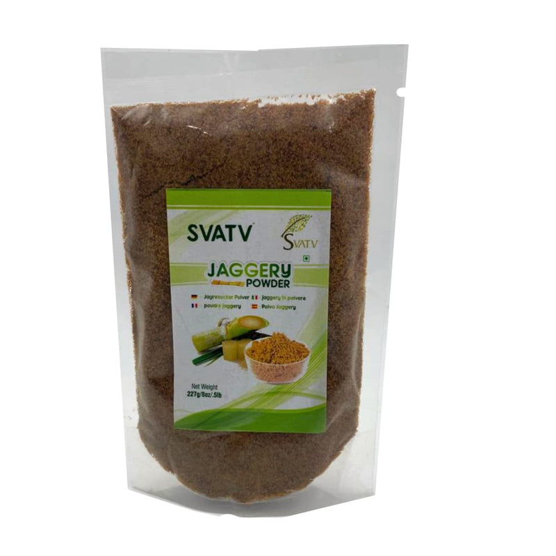Svtav Jaggery Powder, Hand Crushed Gur Powder | Natural Sweetener | Brown Sugar | Indian Sugarcane Substitute | No Preservatives | No Artificial Flavors - 227G - NewNest Australia