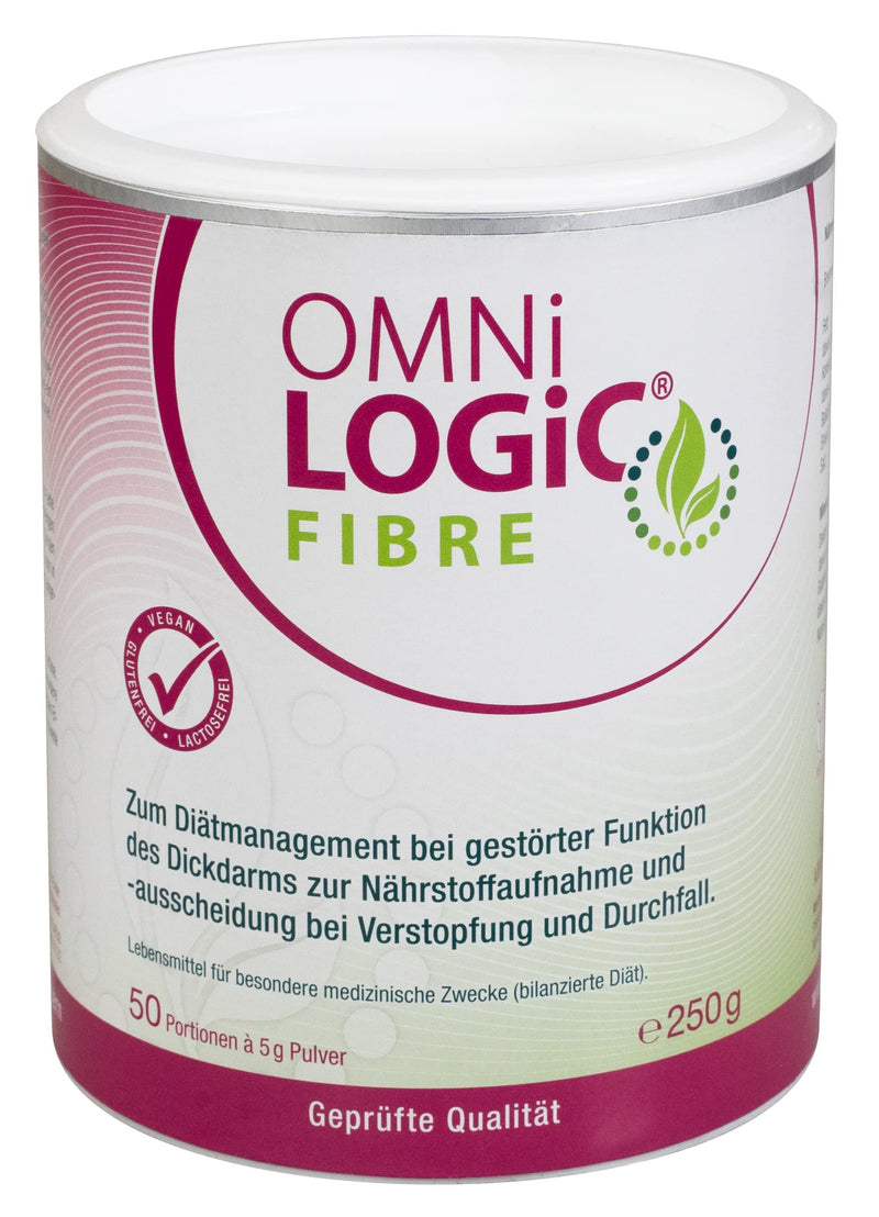 OMNi LOGiC FIBER, 50 portions (250g), fiber, 100% water soluble, for impaired colon function, for constipation and diarrhea, vegan, gluten-free, lactose-free - NewNest Australia