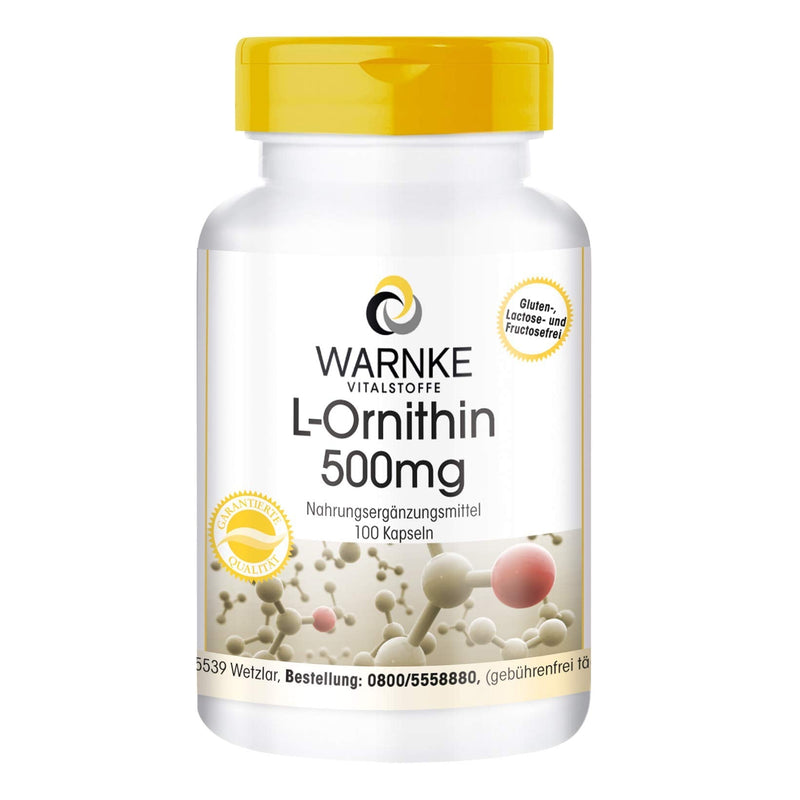 L-Ornithine capsules - 500mg L-Ornithine per capsule - high dosage & vegan - 100 capsules - amino acid | Warnke vital substances - NewNest Australia